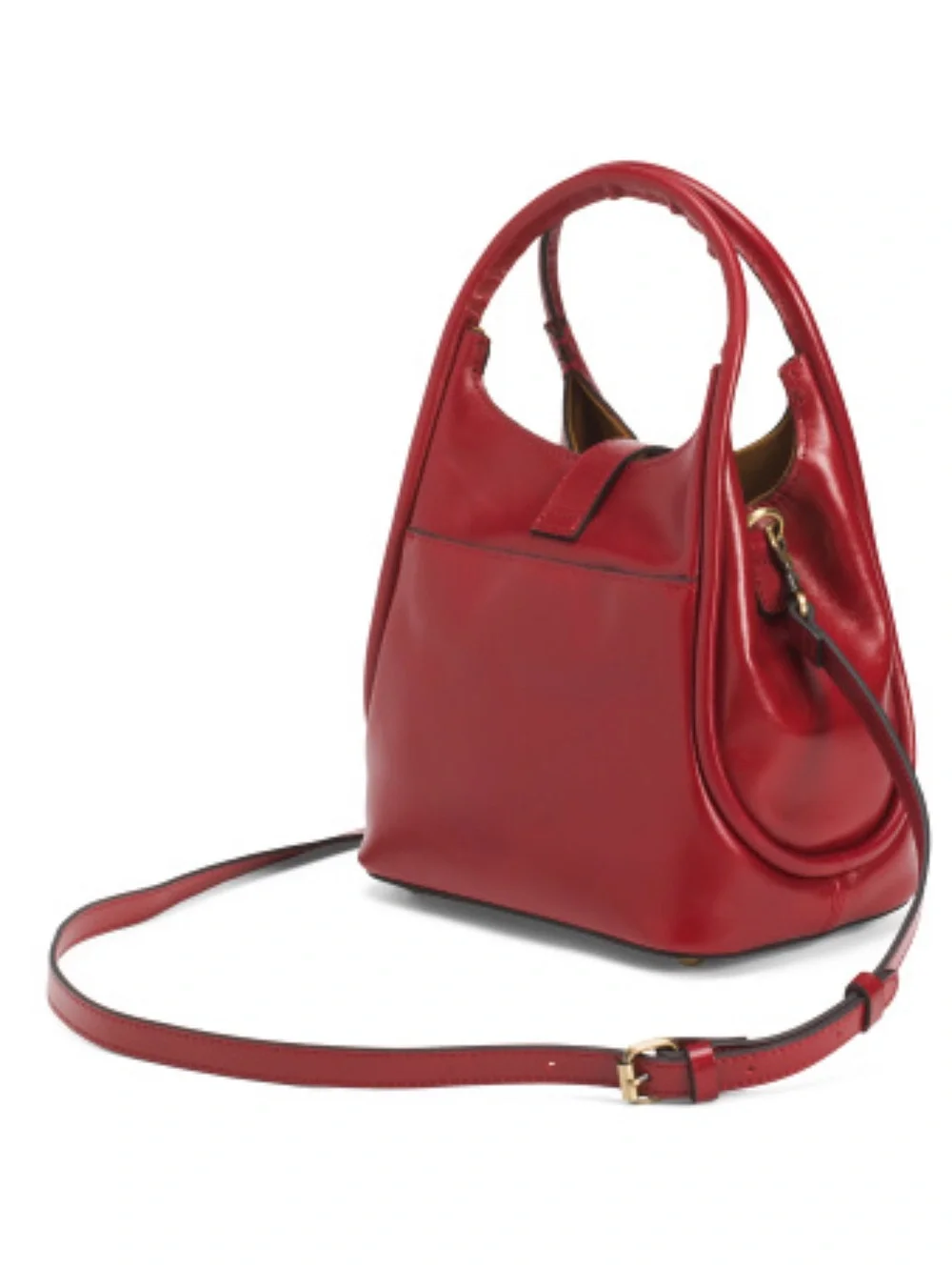 NWT-Patricia Nash-Leather-Halina-Top Handle Hobo w/Strap-Buckle-Berry Red-$199 - Picture 15 of 16